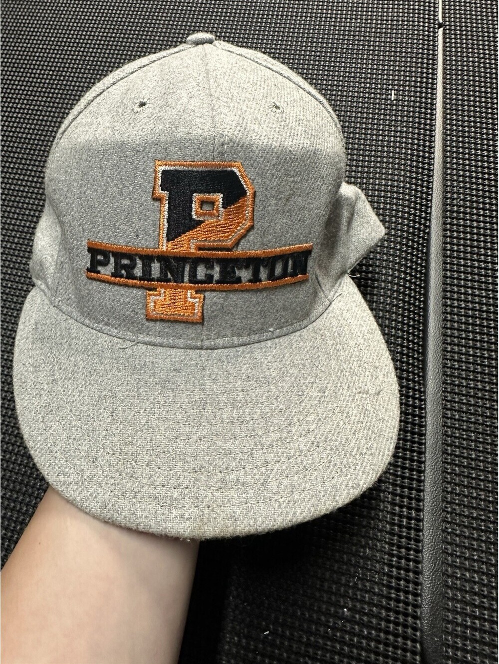 Vintage Princeton Snapback Hat USA Wool Blend Green Underbill Cap